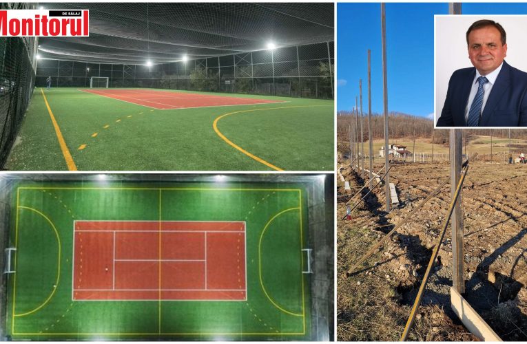 Primărul Albert Nicolae a început lucrările la terenul sintetic de mini-fotbal din Fildu de Mijloc