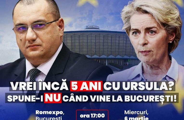Europarlamentarul Terheș cheamă românii la protest împotriva Ursulei von der Leyen