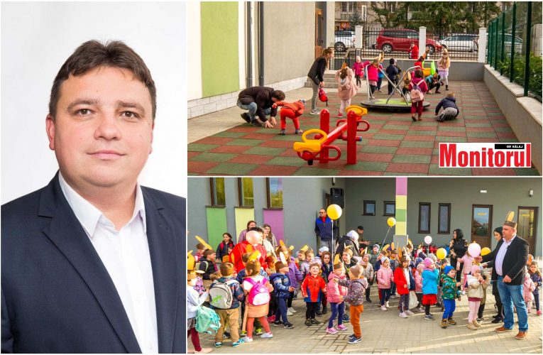 Primarul Istvan Kovacs a inaugurat parcul de joacă din incinta Grădiniței cu program prelungit Crasna