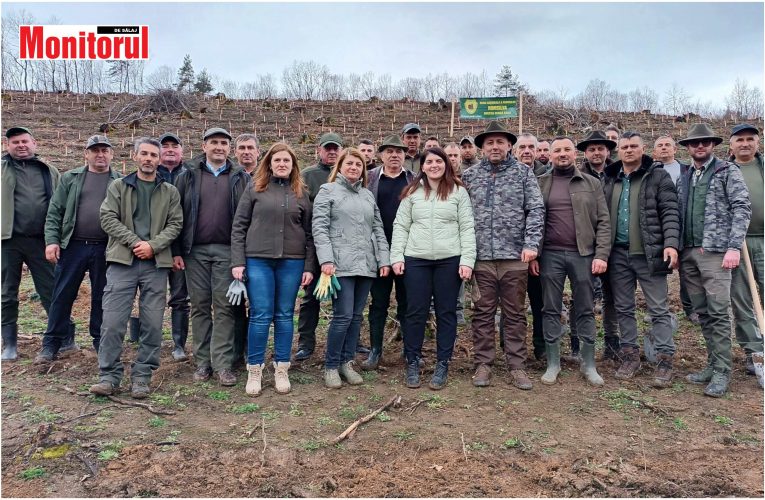 Acțiune de împădurire coordonată de Viorel Mihiș, directorul Direcției Silvice Sălaj