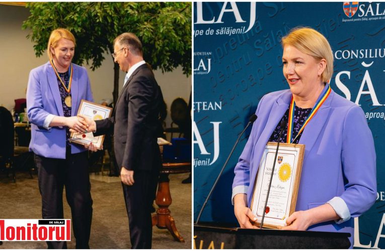 Valeria Motogna a primit distincția „Soarele Sălăjean” de la președintele CJ Sălaj