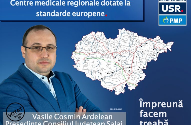 Cosmin Ardelean, candidat Alianța Dreapta Unită USR PMP la președinția Consiliului Județean:  ”Vrem să contribuim la sănătatea Sălajului prin facilitarea accesului la servicii medicale moderne”
