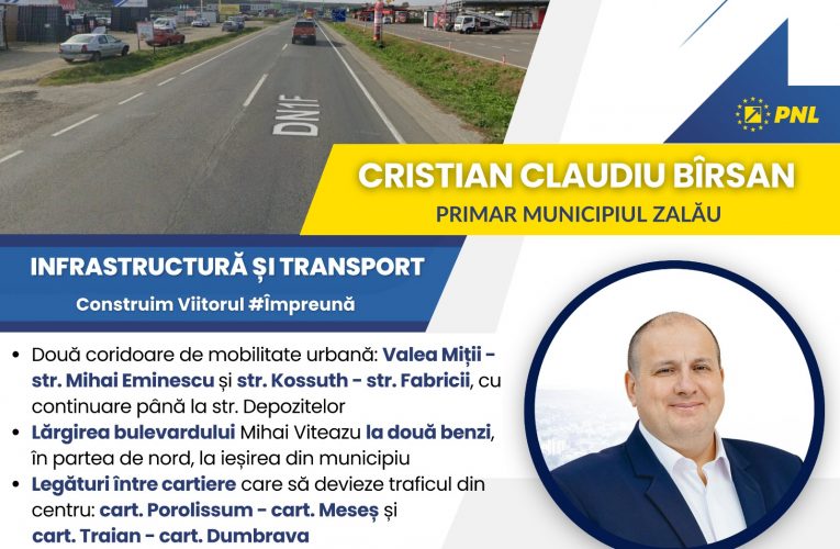 Infrastructura modernizată și transportul eficient – obiective prioritare pentru Zalăul viitorului
