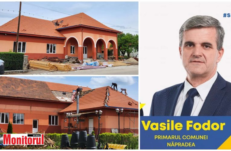 NĂPRADEA: Primarul Vasile Fodor modernizează căminul și biblioteca cu fonduri europene