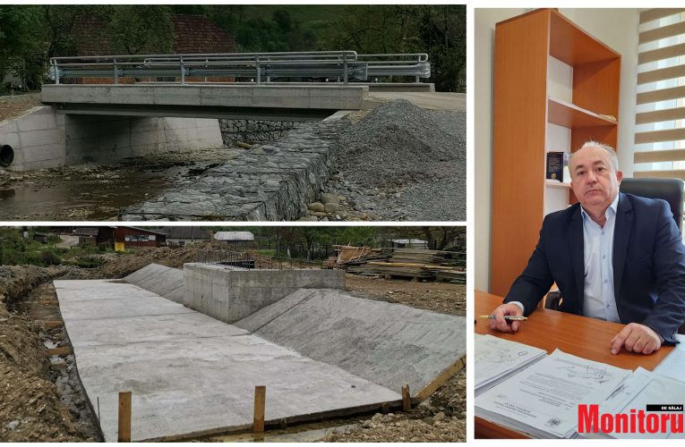 Se lucrează în forță pentru construirea de poduri în comuna Poiana Blenchii