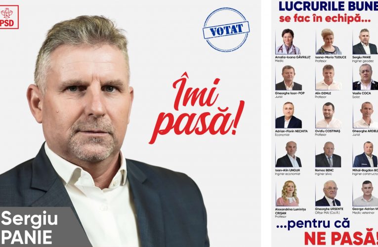 Inginerul Sergiu Panie candidează pentru un nou mandat de consilier județean