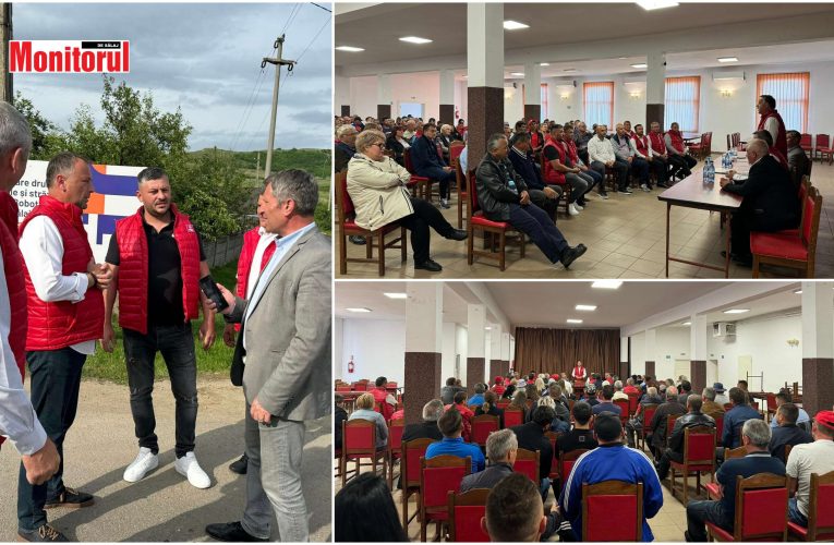 Florin Florian și primarul Dorin Gorgan susținuți de cetățenii comunei Bobota