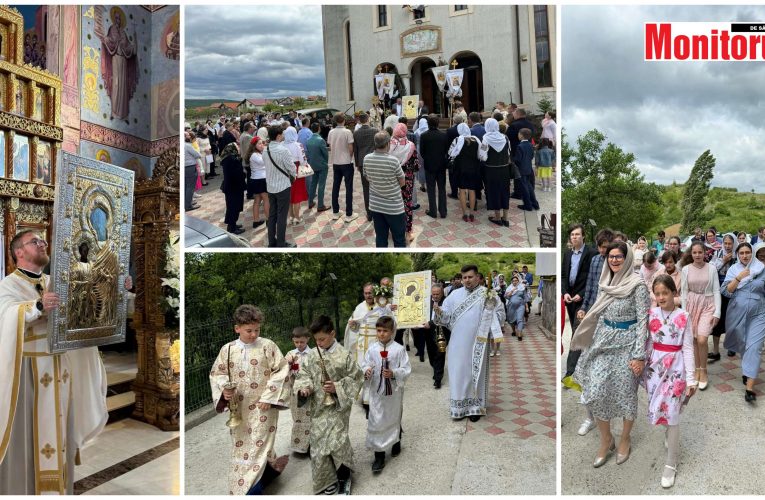Sute de credincioși au participat la o procesiune religioasă în cartierul Ortelec