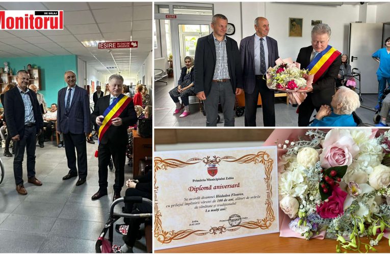 Conducerea Primăriei Zalău a felicitat-o pe Hădadea Floarea la aniversarea unui secol de viață