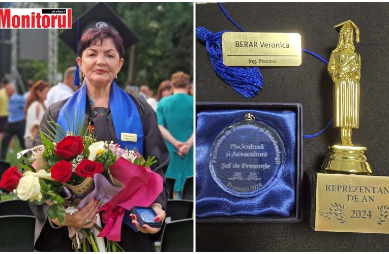 Sălăjeanca Veronica Ispas a terminat ca șefă de promoție o facultate din Cluj, la 61 de ani