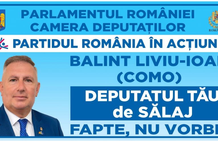 Deputatul Liviu-Ioan Balint este președintele Partidului România în Acțiune Filiala Sălaj