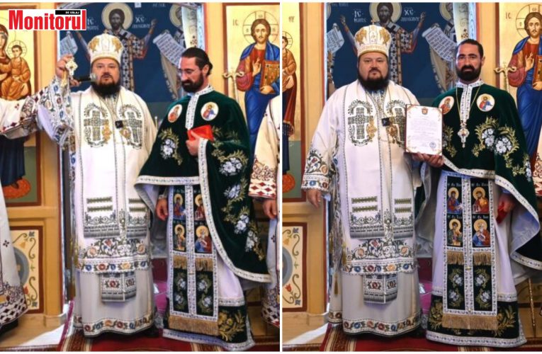 Părintele Cristian Pugna răsplătit de Episcopul Petroniu cu distincția iconom stavrofor