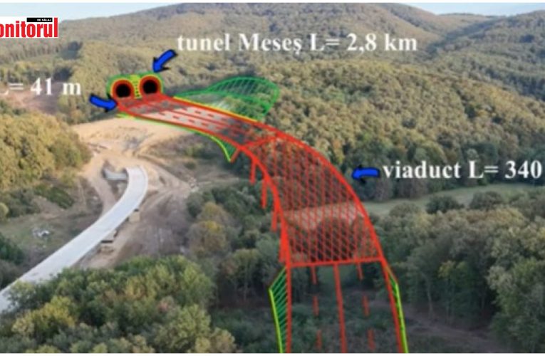 Simulare VIDEO| Cum va arăta lotul de 41 de kilometri care include și tunelul pe sub Vf. Meseș