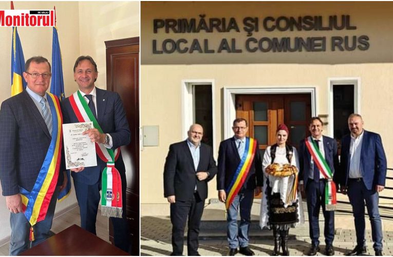 Primarul Aurelian Cozma a primit vizita primarului italian Giovanni Panichelli din Volpiano