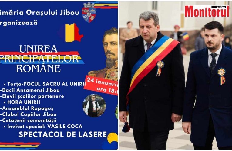 Premieră la Jibou ! Spectacol de lasere de ziua Unirii Principatelor Române