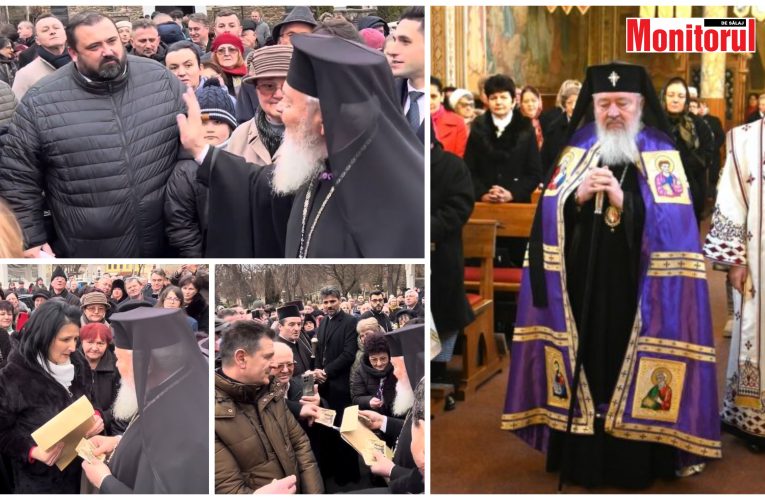 Mitropolitul Andreicuț întâmpinat la Șimleu cu proteste pentru demiterea Episcopului Petroniu