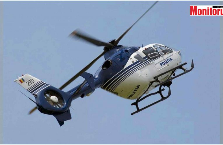 Elicopter MAI survolează traficul din județele Sălaj și Satu Mare