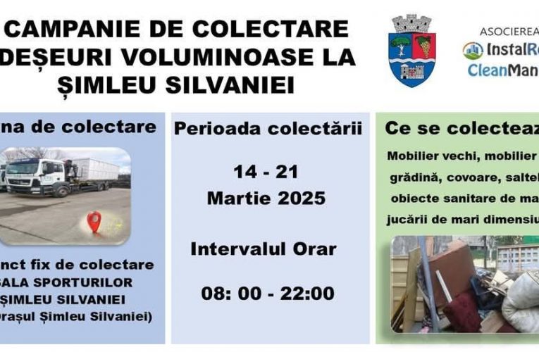 Campanie de colectare deșeuri voluminoase la Șimleu Silvaniei