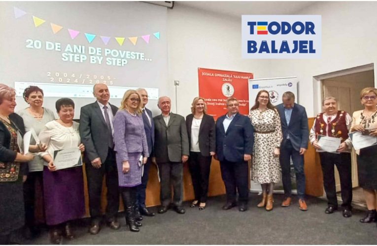 Viceprimarul Teodor Bălăjel la aniversarea a 20 de ani de „Step by Step” în Școala Gim. ”Iuliu Maniu” Zalău
