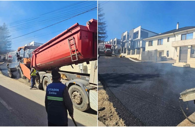 Citadin asfaltează strada Cerbului din Zalău