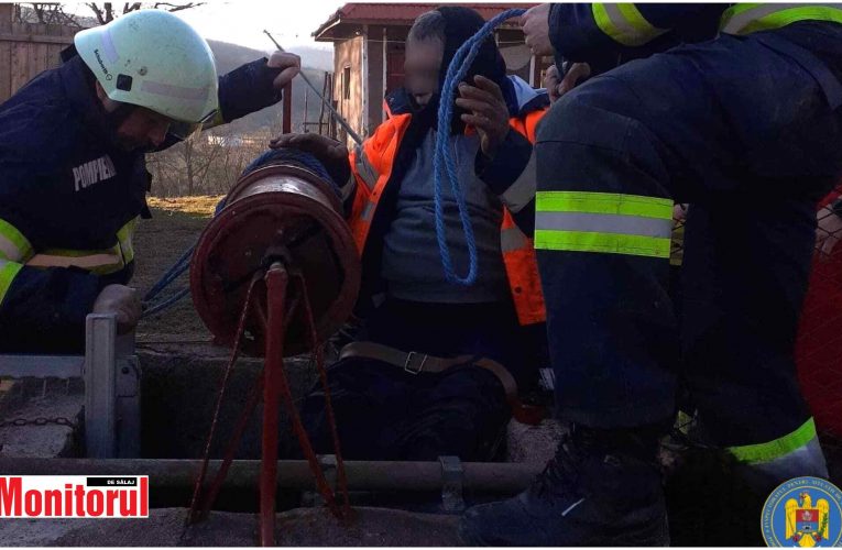 Pompierii au salvat o persoană căzută într-o fântână adâncă de 15 metri