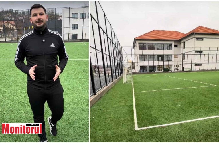 VIDEO | Două terenuri sintetice de minifotbal finalizate la Jibou