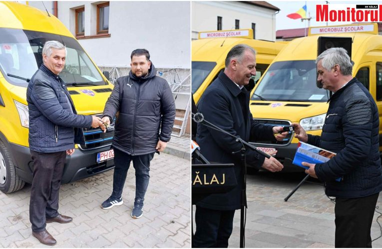 Elevii din comuna Mirșid au primit un microbuz școlar electric nou