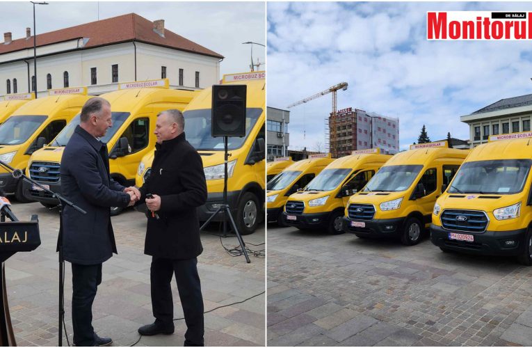 Școlarii din Sălățig beneficiază de transport școlar cu microbuz electric nou
