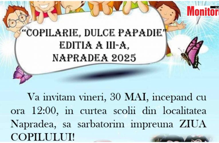 Primăria Năpradea organizează un eveniment special dedicat Zilei Copilului