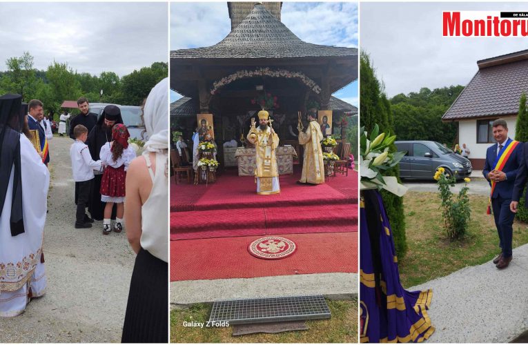 Sute de credincioși prezenți la Harmul Schitului Stârciu, comuna Horoatu Crasnei