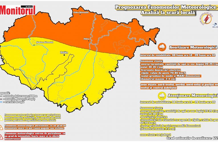 Avertizare – Instabilitate atmosferică accentuată, vijelii, posibil grindină de MARI dimensiuni