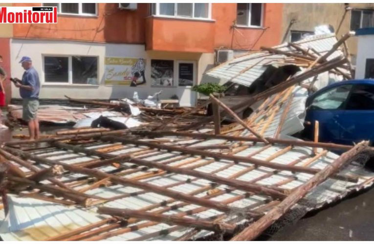 O furtună puternică a făcut prăpăd în Jibou în doar 30 de minute