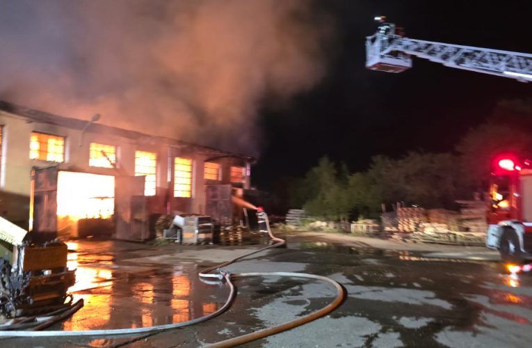 Incendiu la o hală în Crișeni