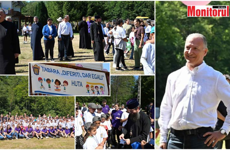 Dinu Iancu-Sălăjanu și Episcopul Benedict s-au aflat în mijlocul copiilor de la Huta