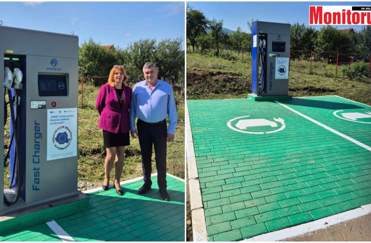 Primarul Gheorghe Prodan a finalizat prima stație de încărcare electrică din comună