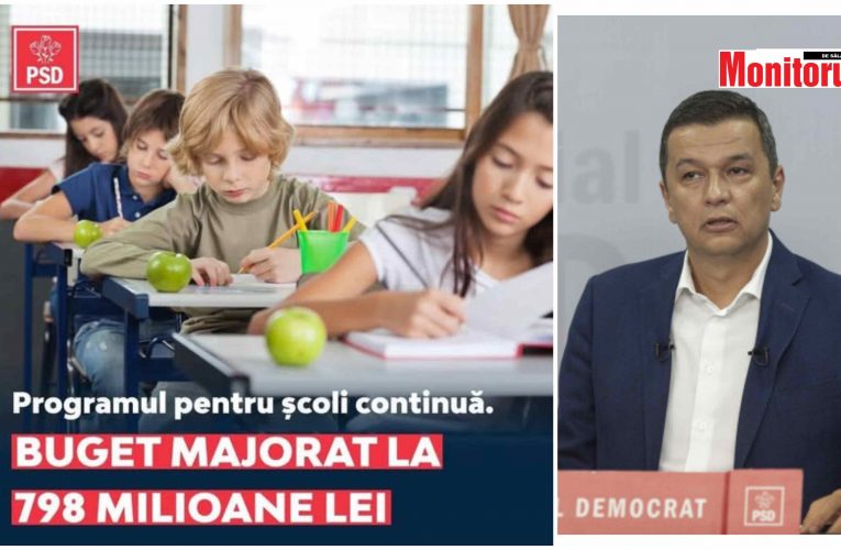 PSD anunță: Programul pentru școli continuă. Buget majorat la 798 milioane lei