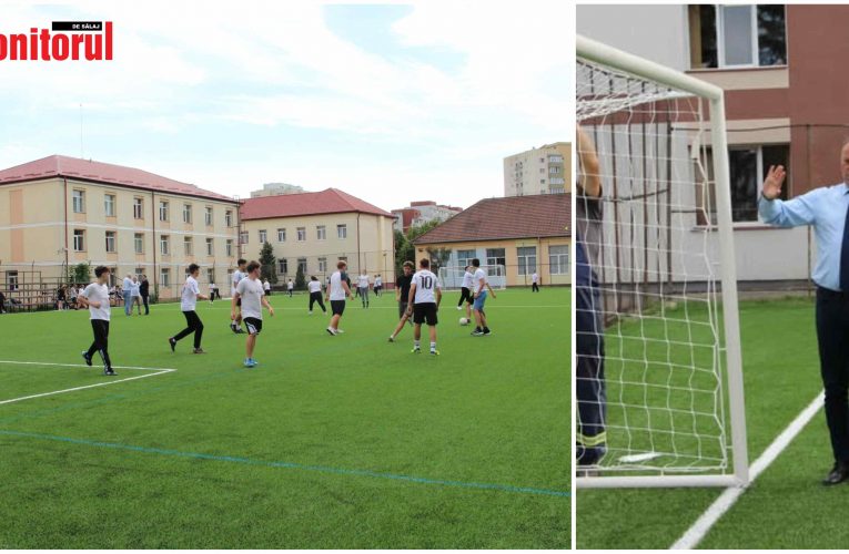 Teren de sport sintetic nou în curtea Colegiului API Zalău