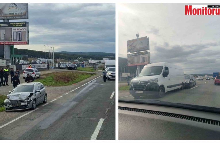 FOTO| Carambol între trei autoturisme la ieșire din Zalău (zona Vidalis)