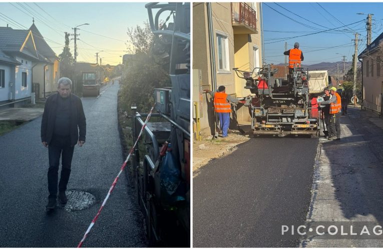 Primarul Dan Ghiurco asfaltează strada Salcâmilor din Jibou
