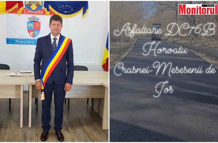Se asfaltează drumul comunal DC76B între Horoatu Crasnei și Meseșenii de Jos