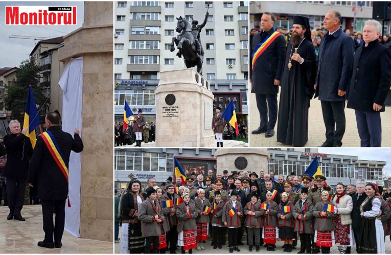 Primarul Florin Florian și deputatul Ionel Ciunt au dezvelit statuia lui Mihai Vitazul din Zalău