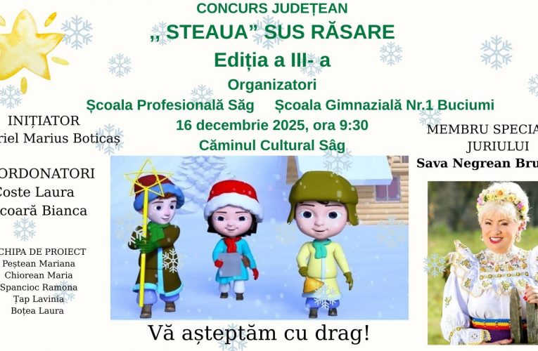 Concursul „STEAUA” SUS RĂSARE” de la Sâg, dedicat elevilor pasionați de tradiții