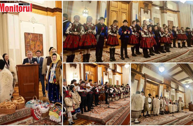 Depuatul PNL Lucian Bode a primit la Parlament grupuri de colindători din toată țara