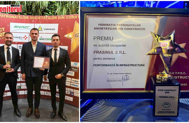 Compania FRASINUL, premiată la gala Federației Patronatelor Societăților din Construcții