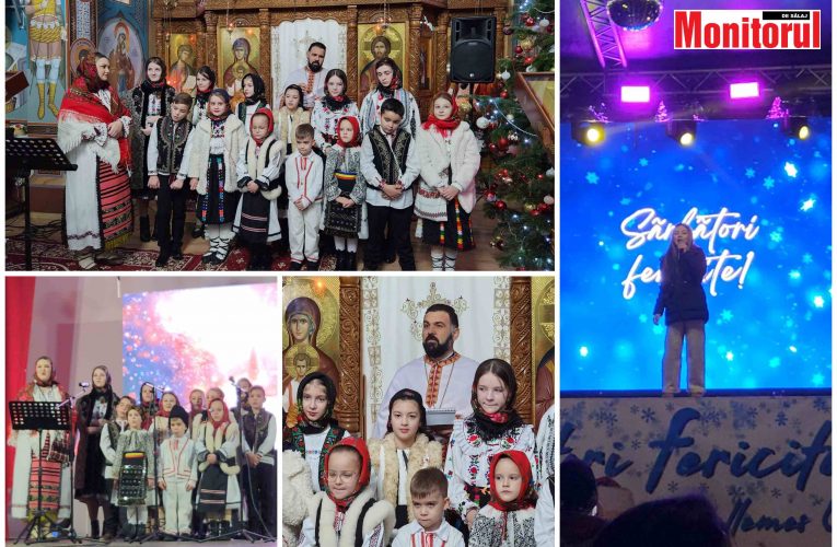 Grupul „Muguri Sălăjeni” au colindat la Biserica Sf Nicolae, la Jibou și la Târgul de Crăciun din Zalău