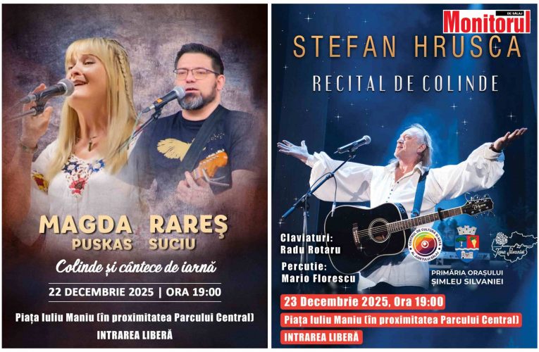 Concerte de colinde la Șimleu Silvaniei: Ștefan Hrușcă / Magda Pușcaș & Rareș Suciu