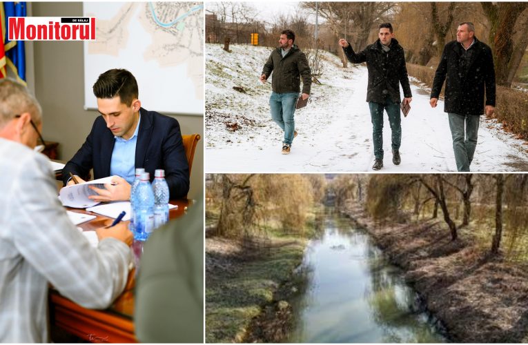 Primarul Șimleului, Mihai Lazăr, a semnat contractul de execuție pentru modernizarea râului Crasna