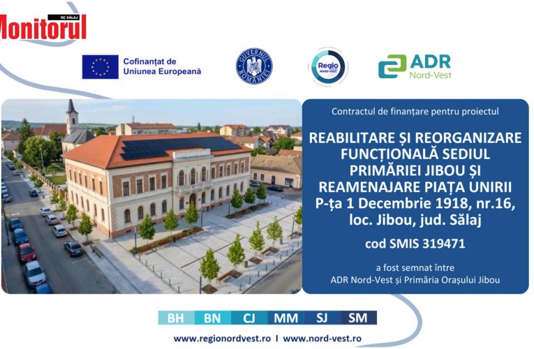 Sediul Primăriei și platoul din centrul Jiboului, modernizate cu fonduri europene