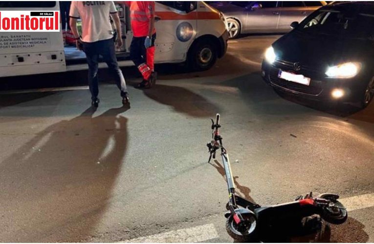 Tânăr băut pe trotineta electrică a provocat un accident rutie în Jibou