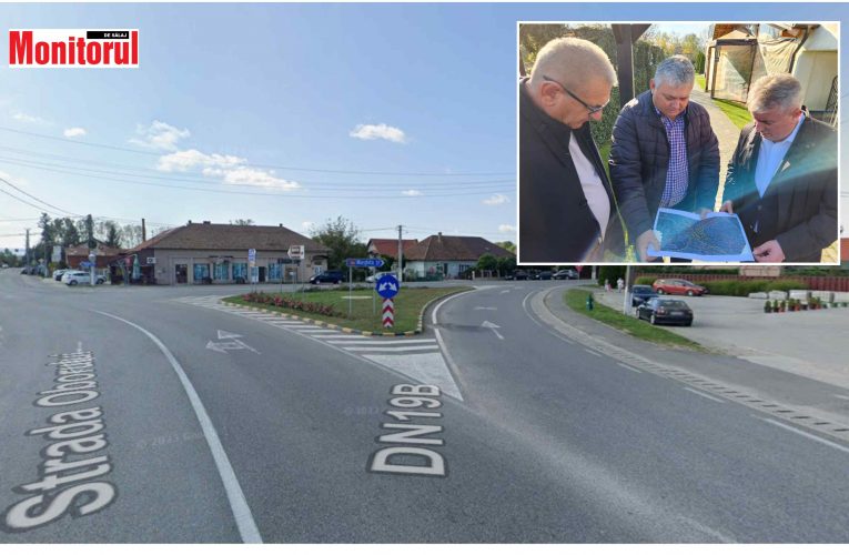 Sens giratoriu în centrul Nușfalăului, realizat de primarul Radu Mate cu sprijinul deputatului Lucian Bode